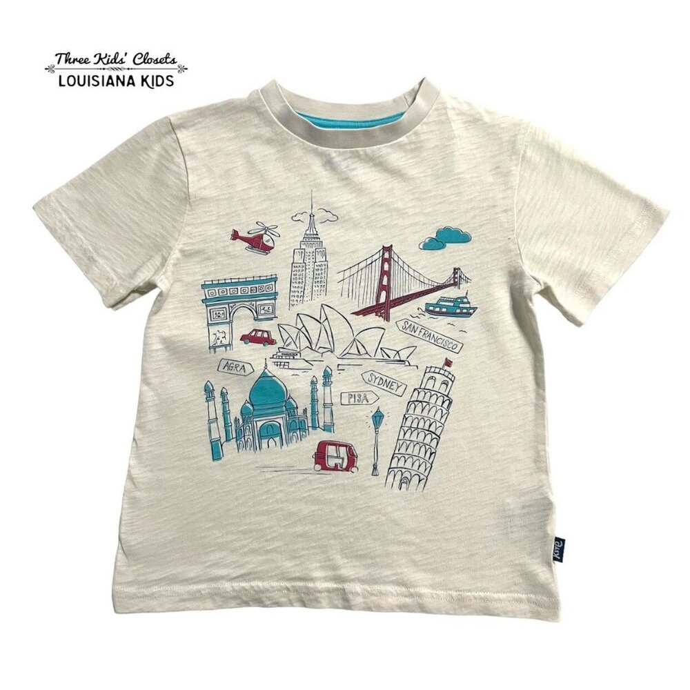 Kite 5Y Organic World Travelled Landmarks Shirt
